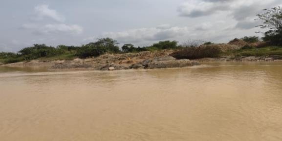 Eroded riverbanks